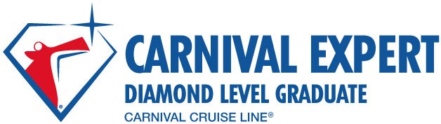 Carnival Expert Diamond Level Graduate logo with cruise line branding.